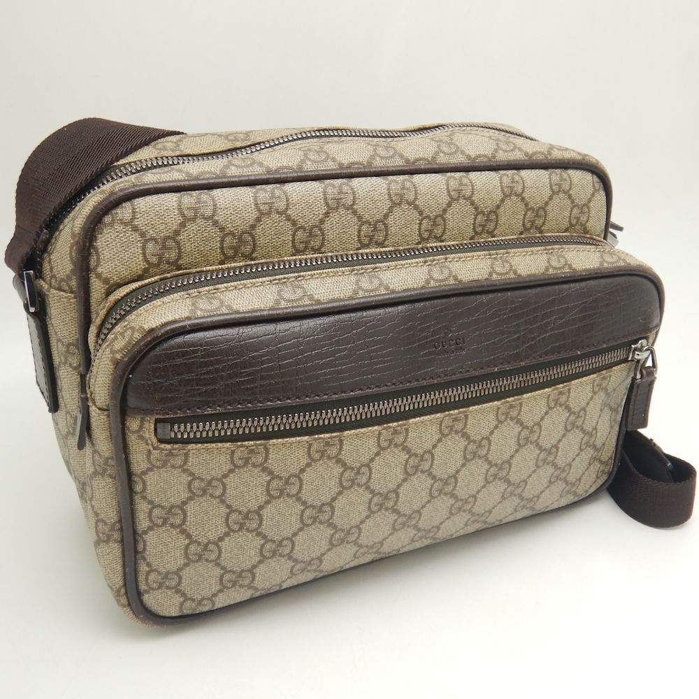 Gucci Leather Canvas Shoulder Bag