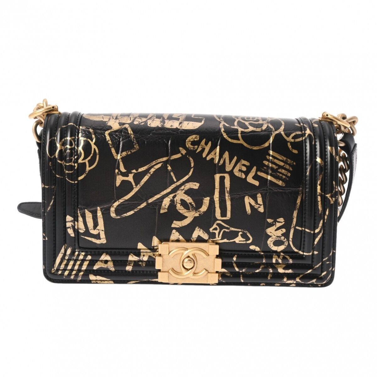 Chanel Boy Chainshoulder Black Noir