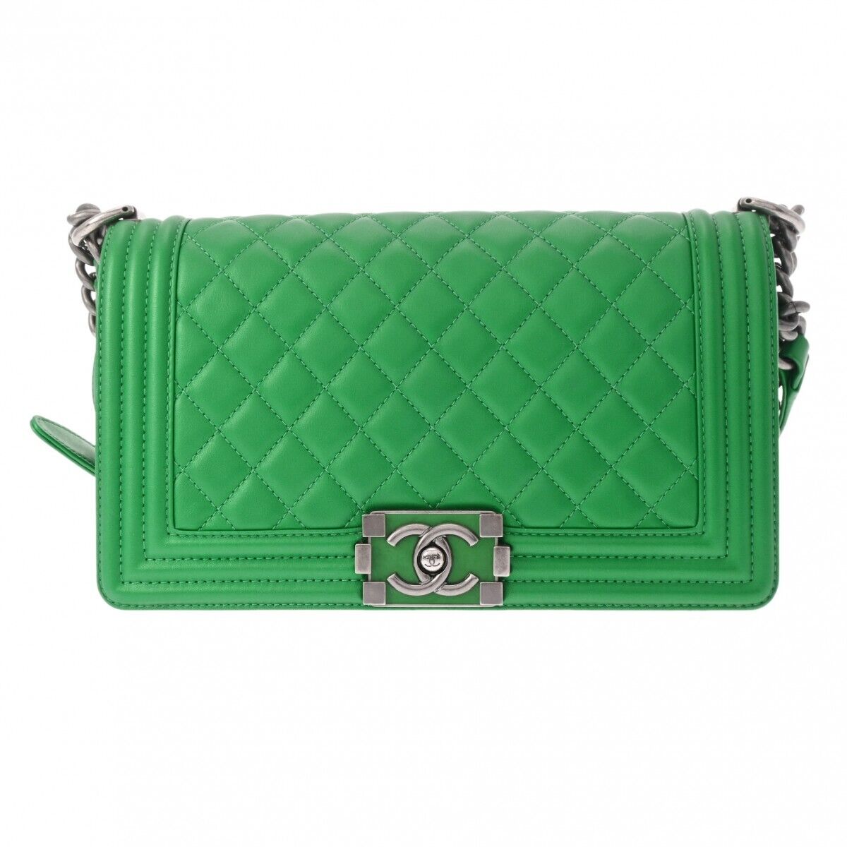 Chanel Boy Chainshoulder 9 8 Green