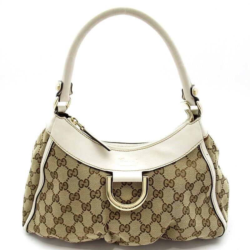 Gucci Leather Canvas Shoulder Bag