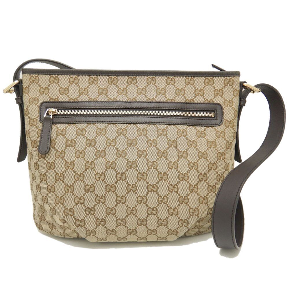 Gucci Monogram Leather Canvas Shoulder Bag