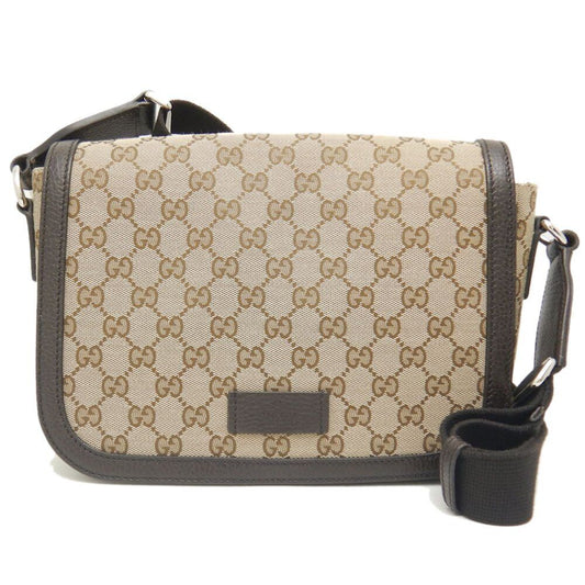 Gucci Monogram Leather Canvas Shoulder Bag