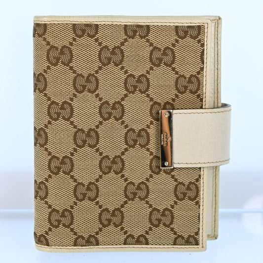 Gucci Lou Leather Canvas Handbag