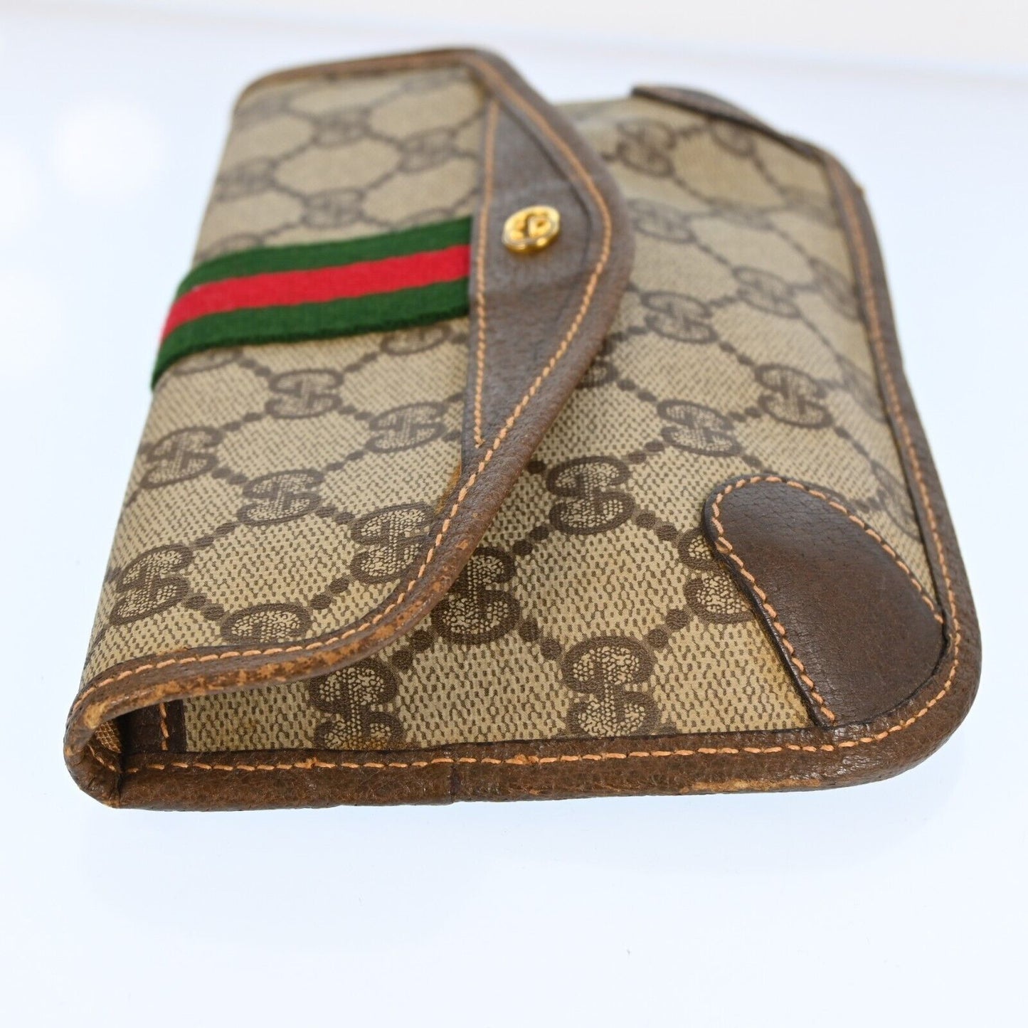 Gucci Leather Canvas Clutch