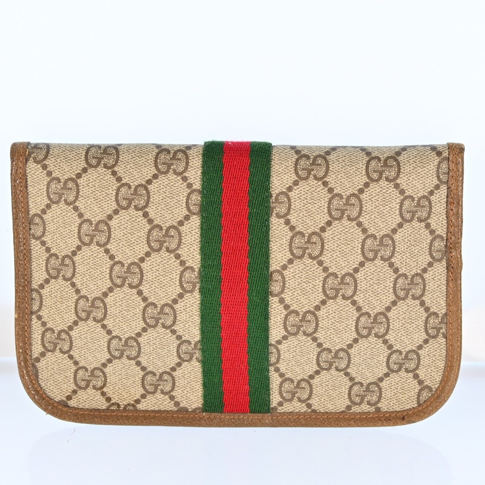 Gucci Leather Canvas Clutch