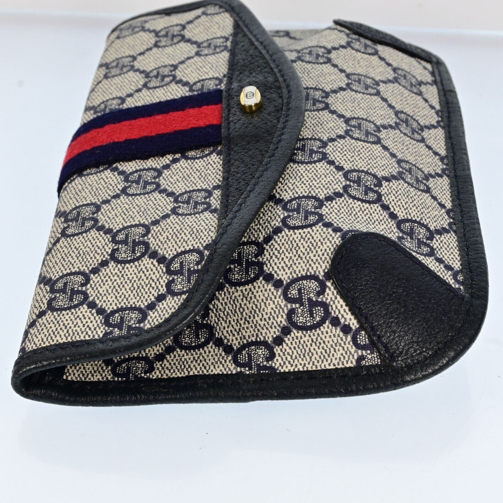 Gucci Leather Canvas Clutch
