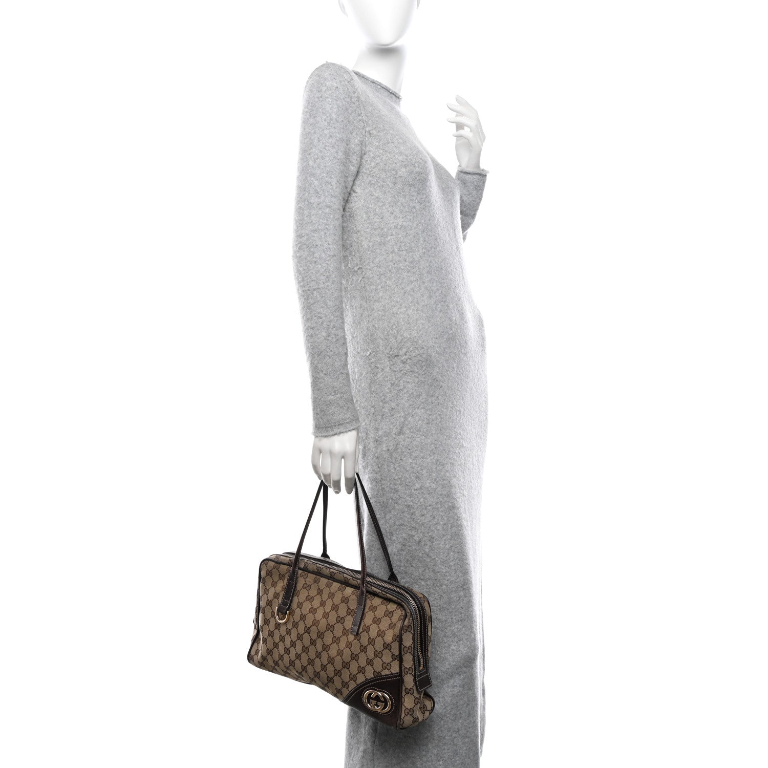 Gucci Monogram Leather Shoulder Bag
