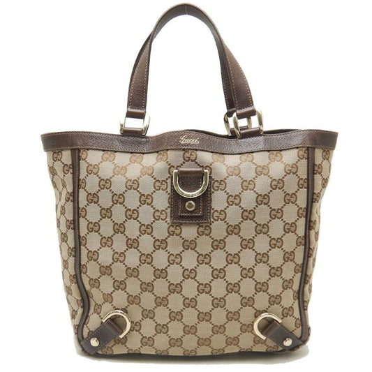 Gucci Monogram Leather Canvas Tote