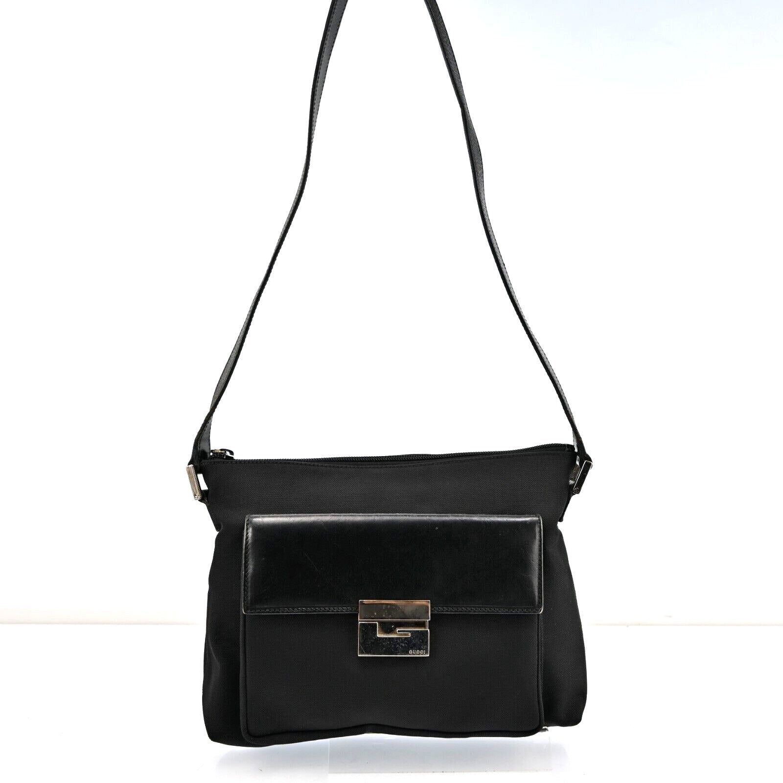 Gucci Nylon Leather Shoulder Bag