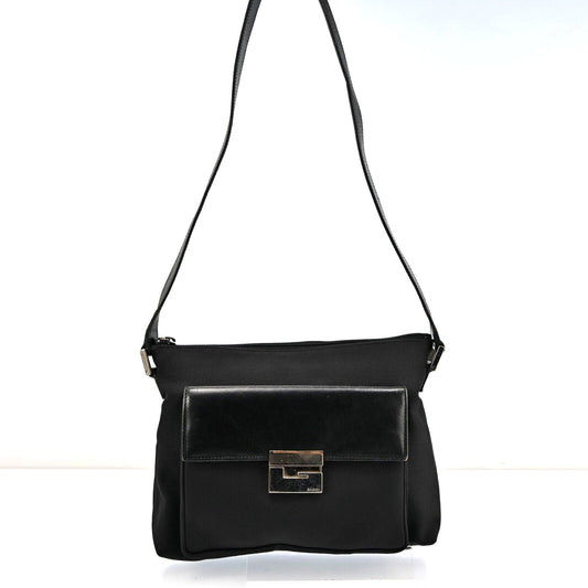 Gucci Nylon Leather Shoulder Bag