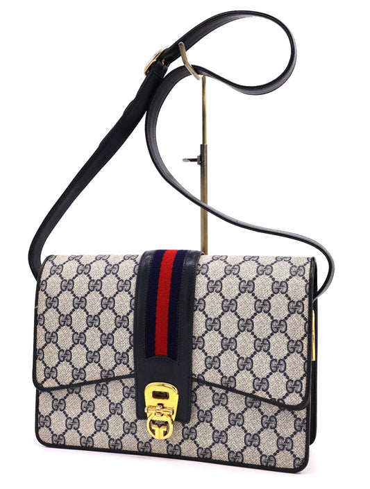 Gucci Leather Canvas Shoulder Bag