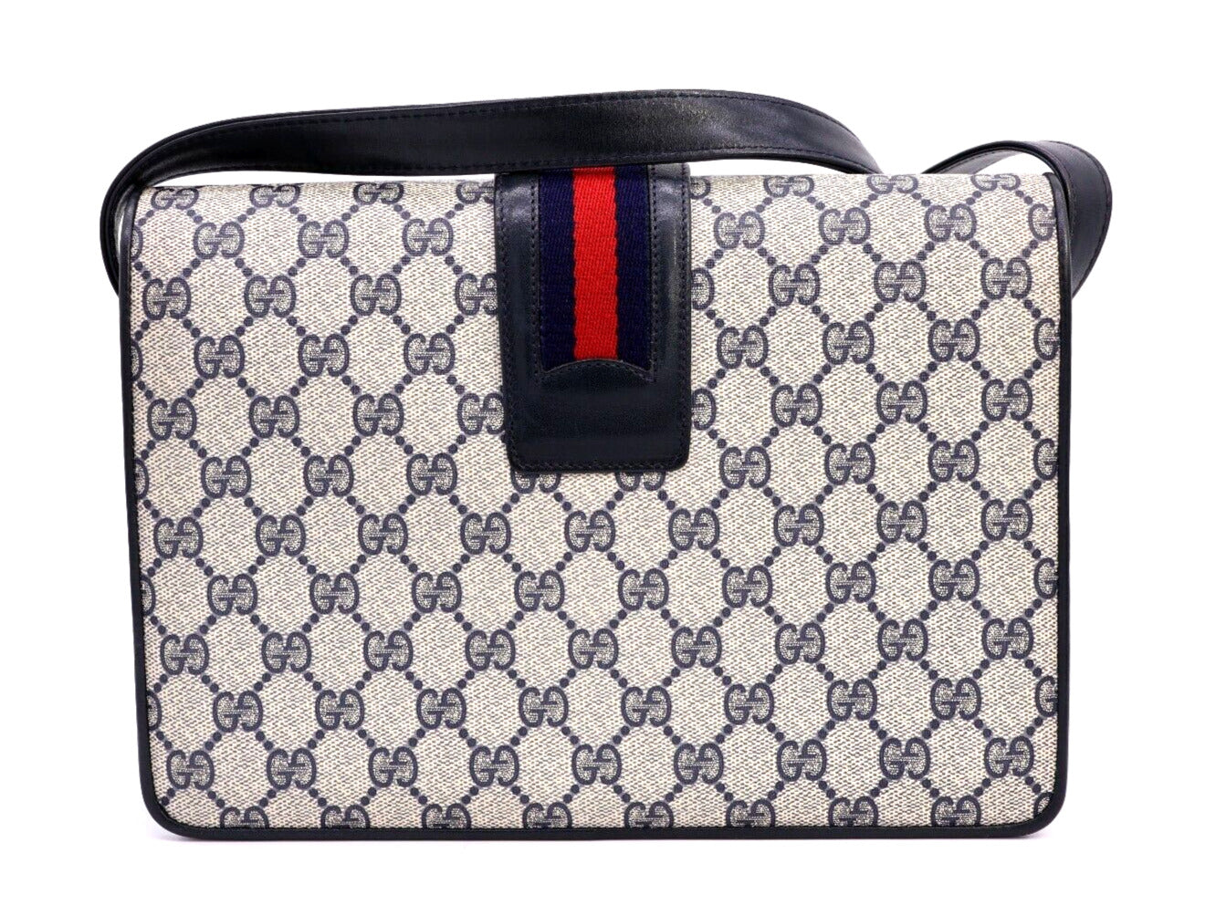 Gucci Leather Canvas Shoulder Bag