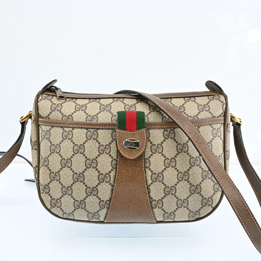 Gucci Monogram Leather Shoulder Bag