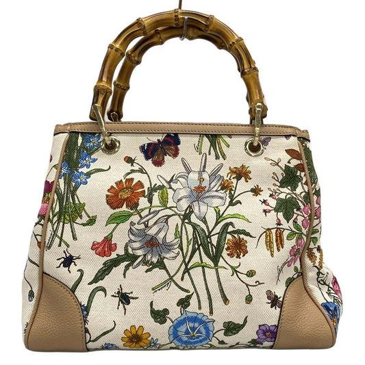 Gucci Leather Canvas Tote