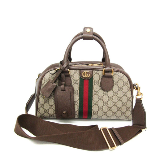 Gucci Leather Canvas Shoulder Bag