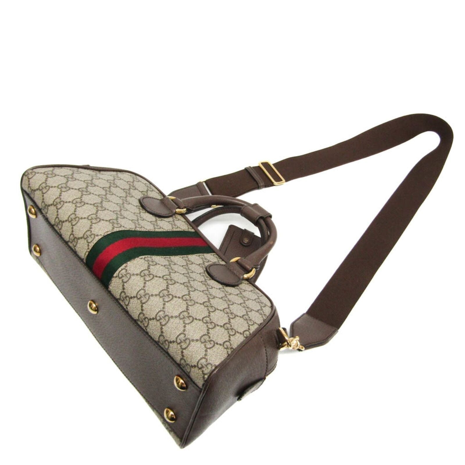 Gucci Leather Canvas Shoulder Bag