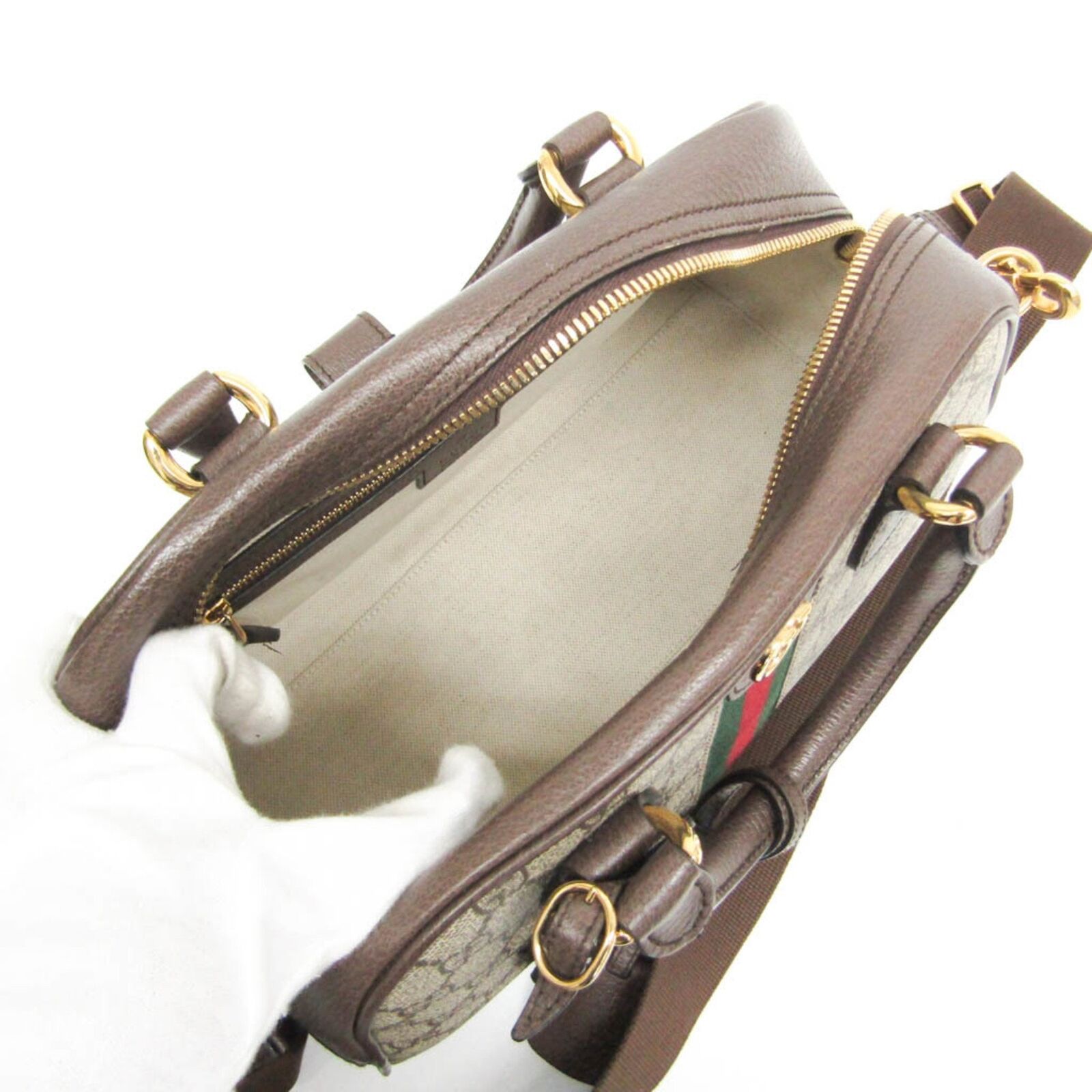 Gucci Leather Canvas Shoulder Bag