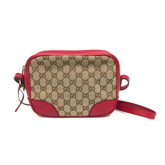 Gucci Leather Canvas Shoulder Bag