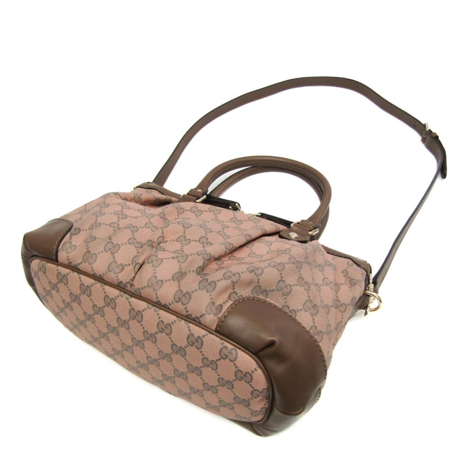 Gucci Leather Canvas Shoulder Bag