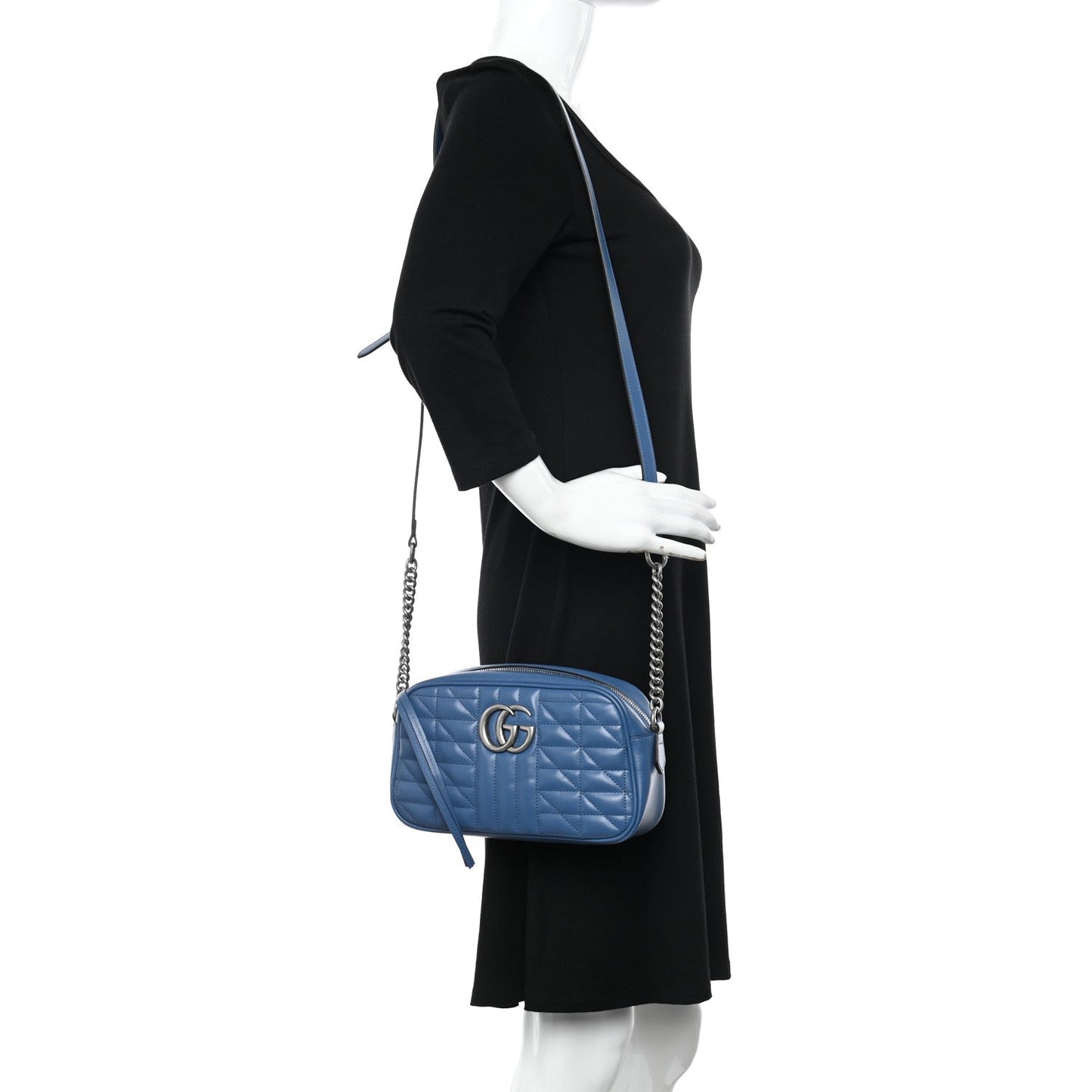 Gucci Twist Chain Leather Shoulder Bag
