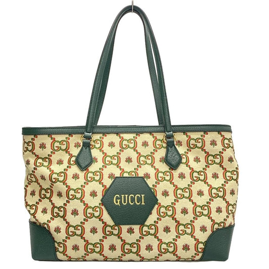 Gucci Lou Leather Canvas Tote
