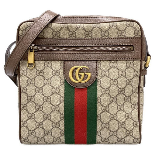 Gucci Leather Canvas Shoulder Bag