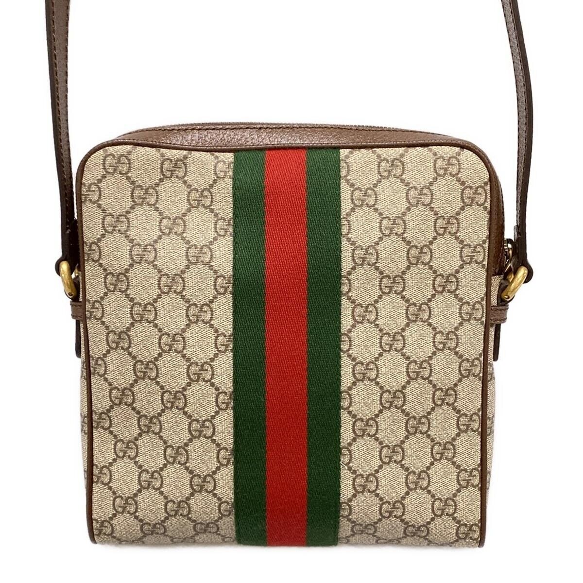 Gucci Leather Canvas Shoulder Bag