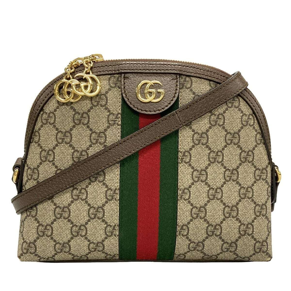 Gucci Leather Canvas Shoulder Bag