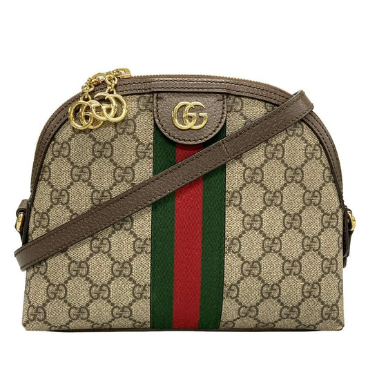 Gucci Leather Canvas Shoulder Bag