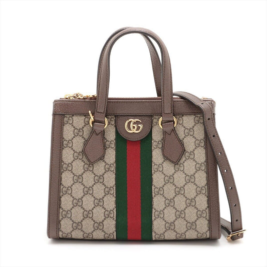 Gucci Leather Canvas Shoulder Bag