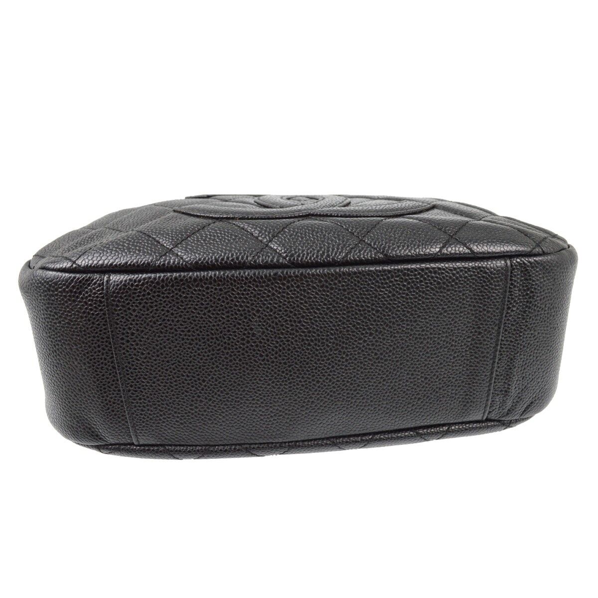 Chanel Black Caviar Skin Hobo Handbag