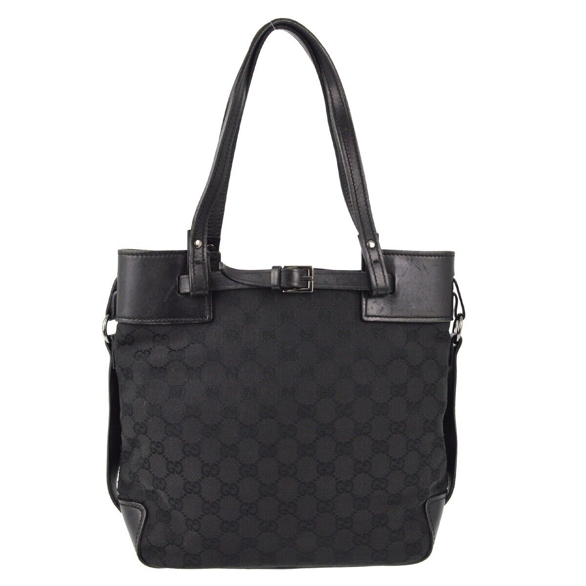 Gucci Monogram Leather Top Handle Tote