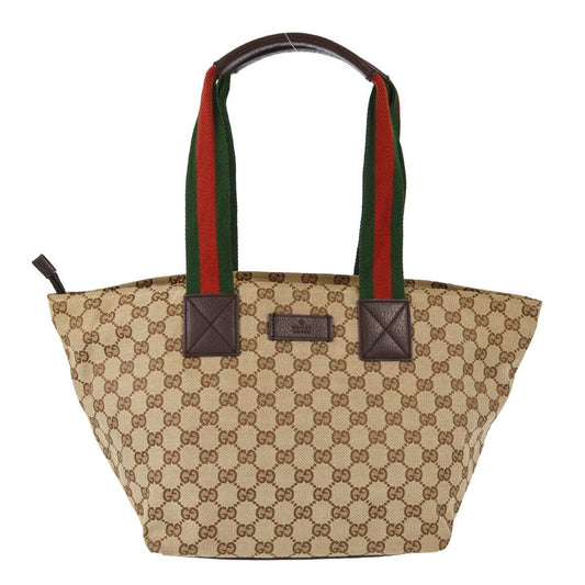 Gucci Leather Canvas Tote