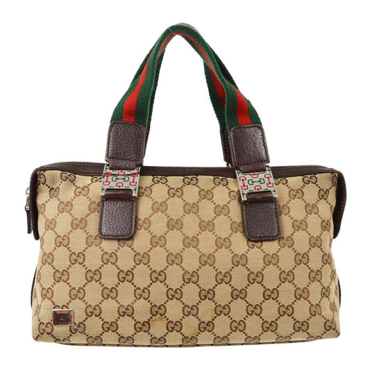 Gucci Monogram Leather Canvas Shoulder Bag