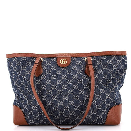 Gucci Leather Canvas Tote