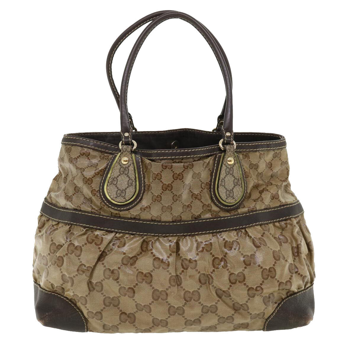 Gucci Leather Canvas Tote