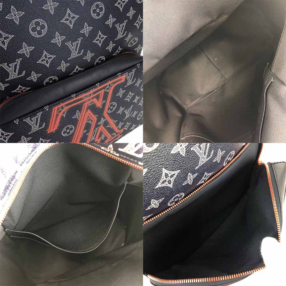 LOUIS VUITTON Backpack Monogram Navy Up side down Apollo mens