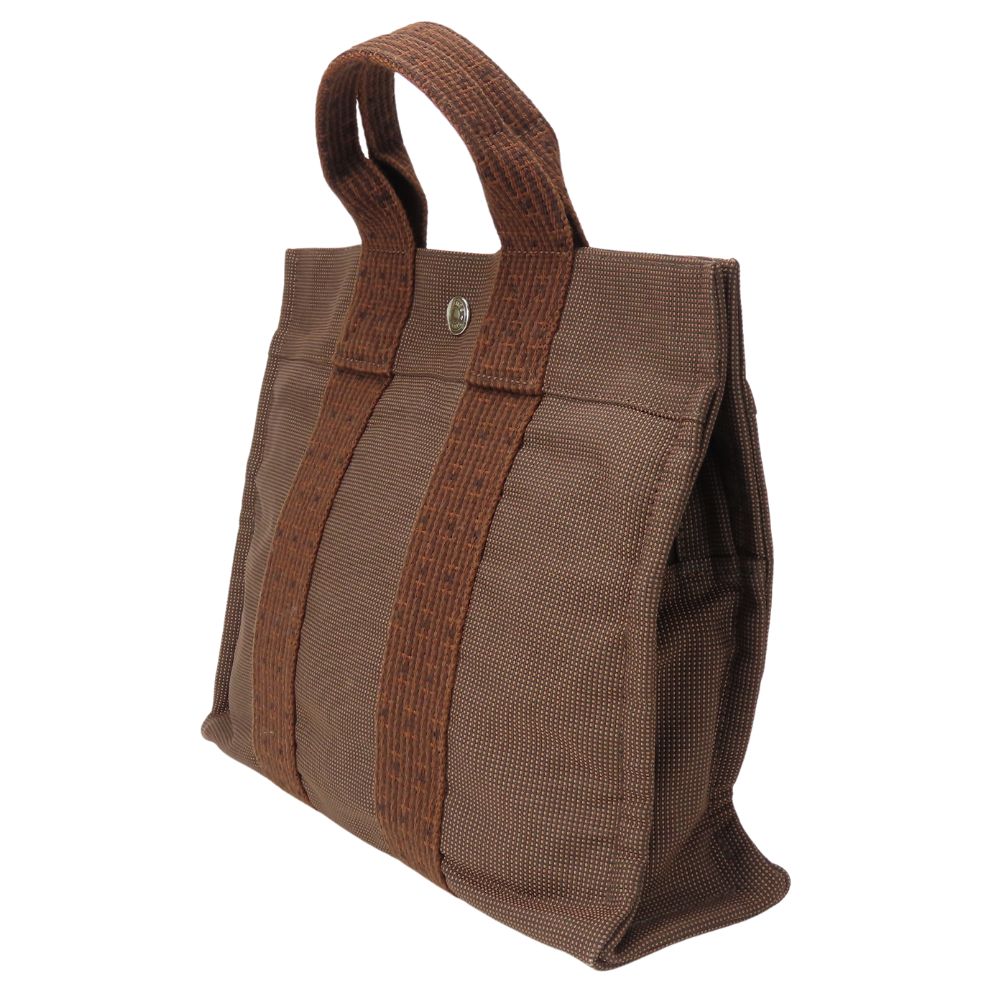 HERMES Handbag canvas Brown Her Line Tote PM unisex(Unisex)