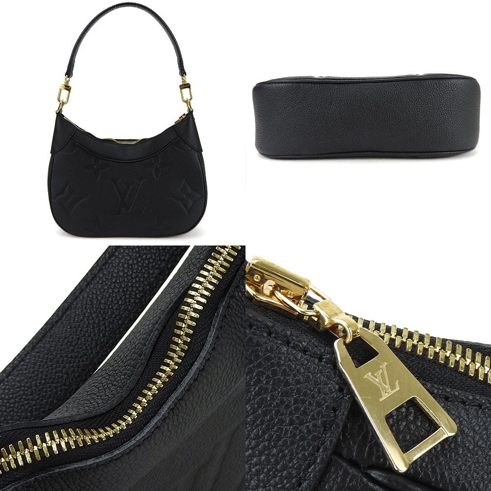 LOUIS VUITTON Shoulder Bag Monogram Ann Platt Noir Bagatelle NM