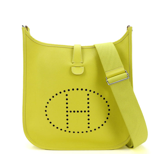 HERMES Shoulder Bag Epsom yellow Evelyn 3GM Women