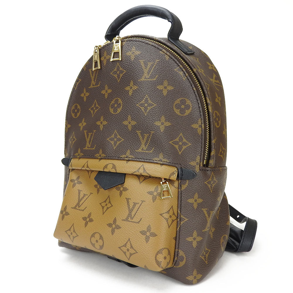 LOUIS VUITTON Backpack Monogram Reverse , Monogram Brown Palm Springs Women