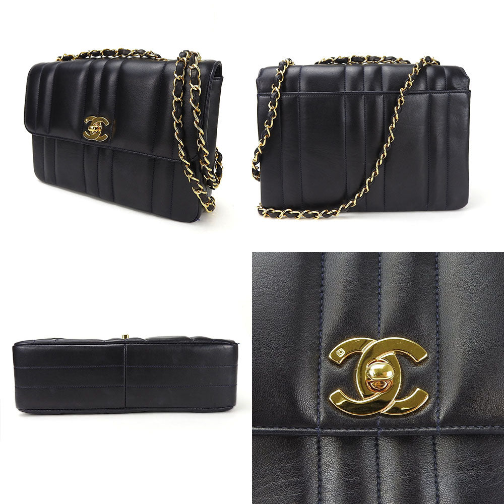 CHANEL Shoulder Bag A05292 lambskin Navy COCO Mark Women