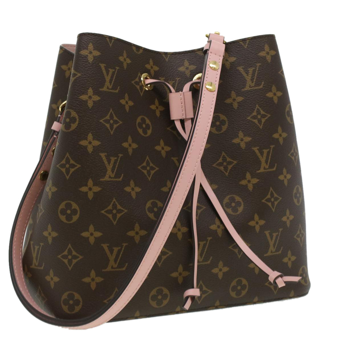 LOUIS VUITTON Monogram Neo Noe Shoulder Bag Rose poodle M44022 LV B013A