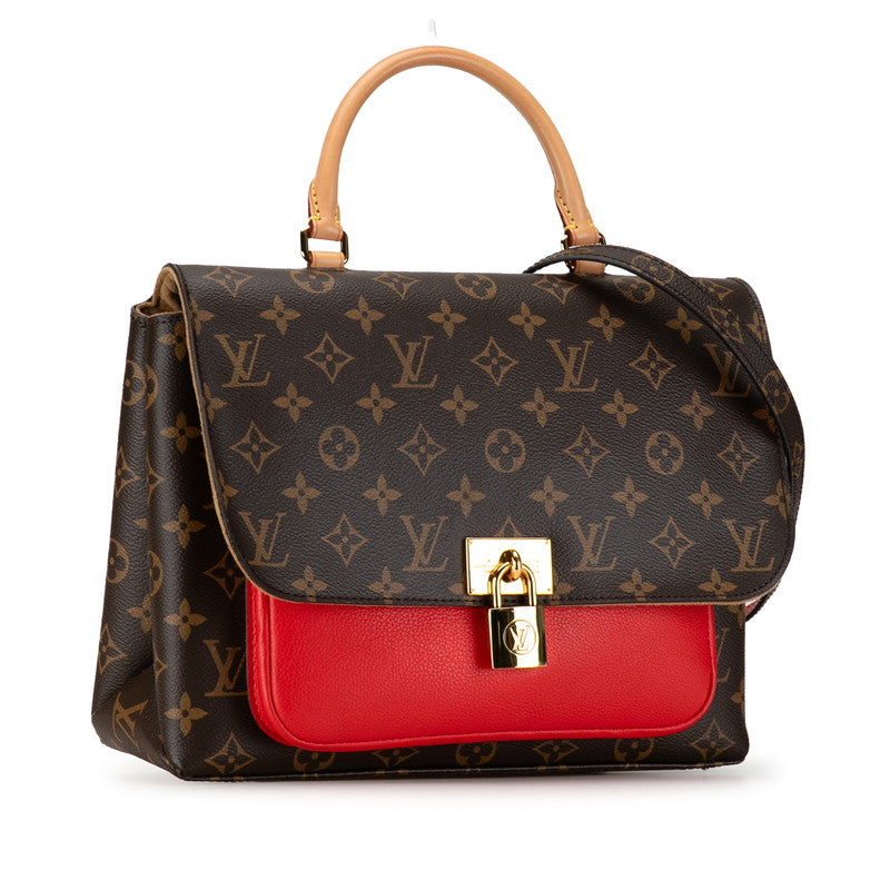 Louis Vuitton Monogram Marinian Handbag 2WAY M44286 Brown Coclico PVC Leather Louis Vuitton