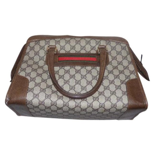 Gucci Lou Leather Canvas Tote