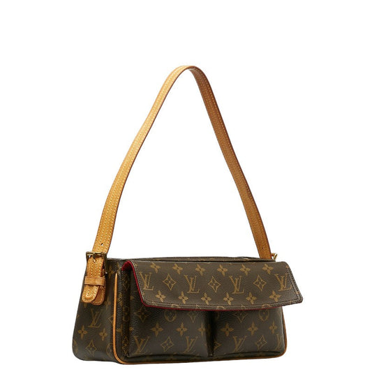 Louis Vuitton Monogram Vivace MM Shoulder Bag M51164 Brown PVC Leather Lady Louis Vuitton