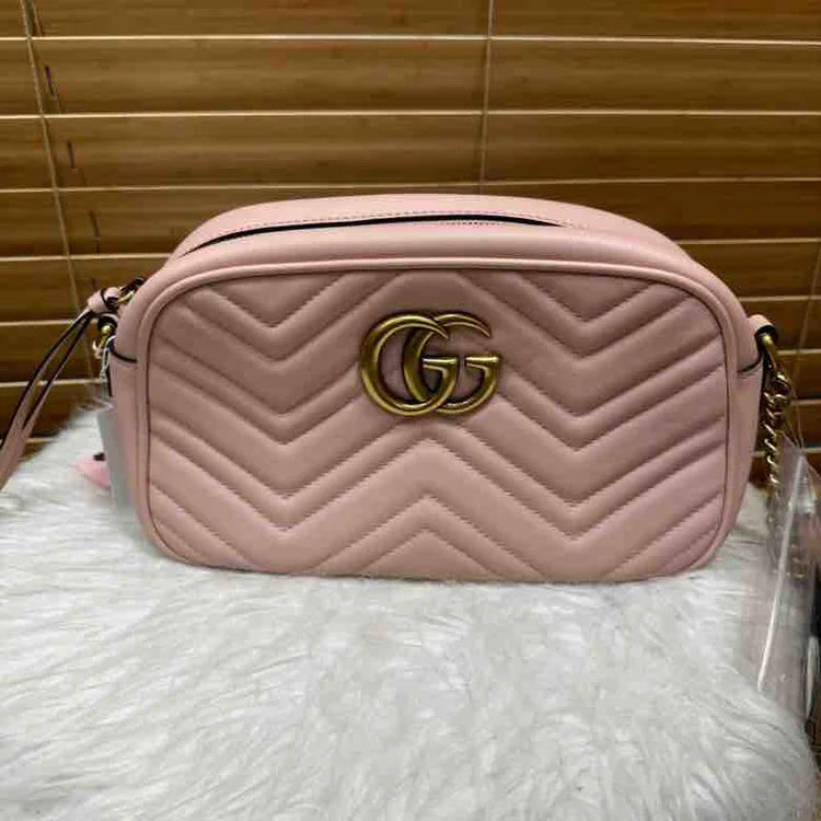 Gucci GG Marmont Pink Leather Tote