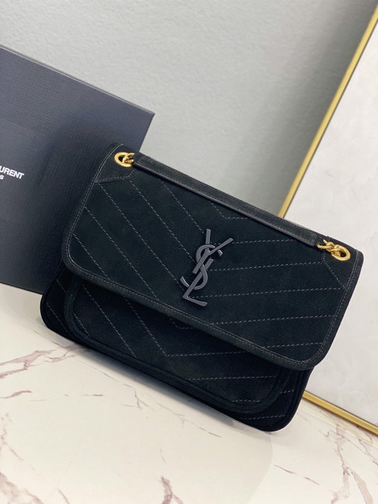Yves Saint Laurent Niki Medium Chain Bag Black