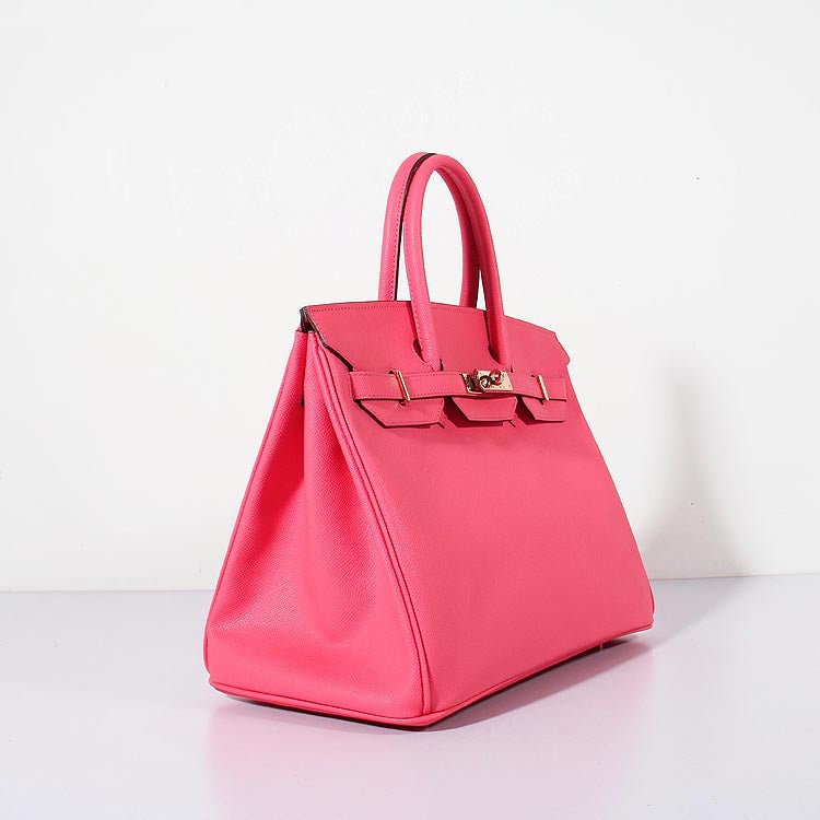 Luxury Hermes 35cm Birkin Bag Epsom Leather Rose Lipstick Gold