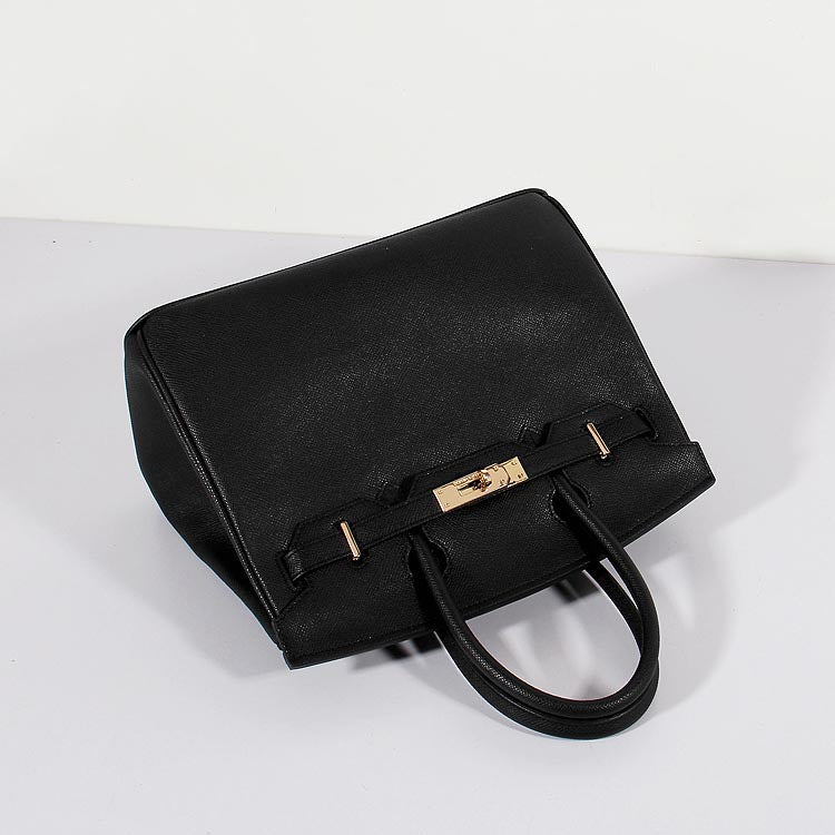 Luxury Hermes 30cm Birkin Bag Epsom Leather With Strap Black Gold